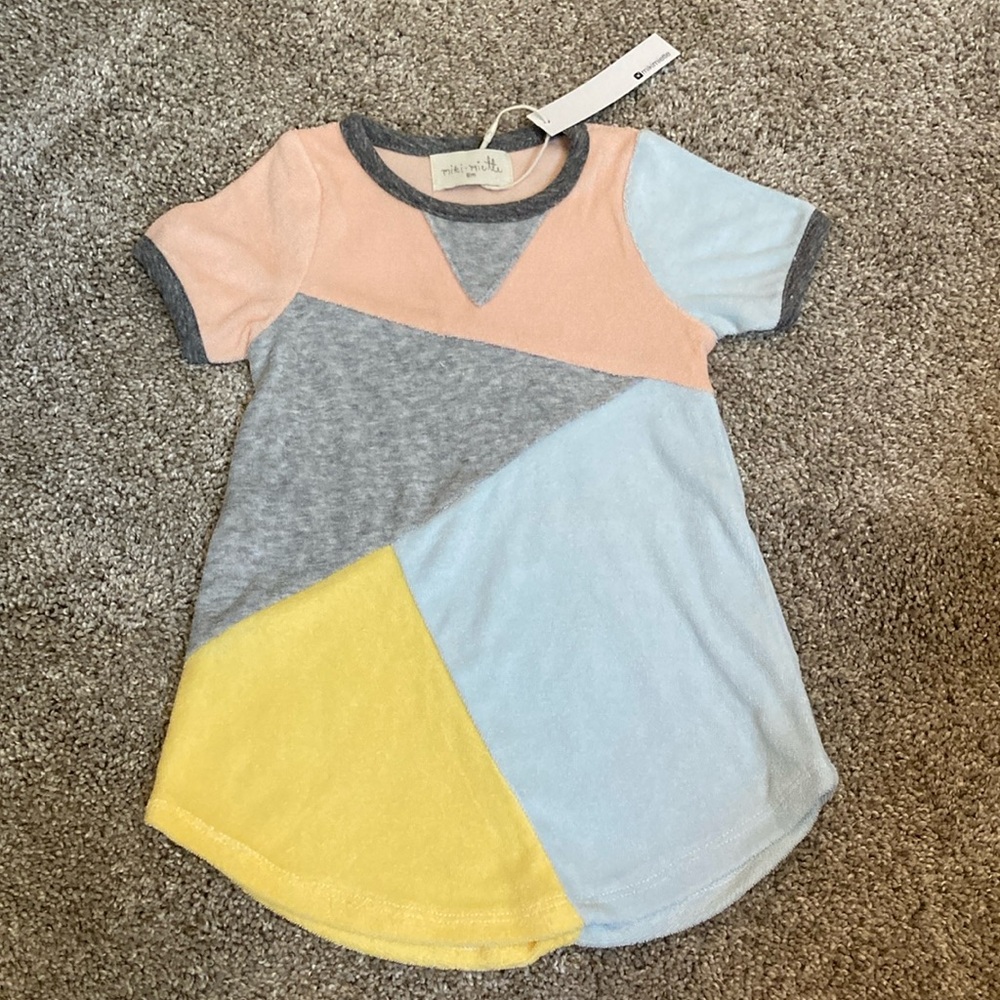 Miki Miette Terry Cloth girls dress 12 months NWT